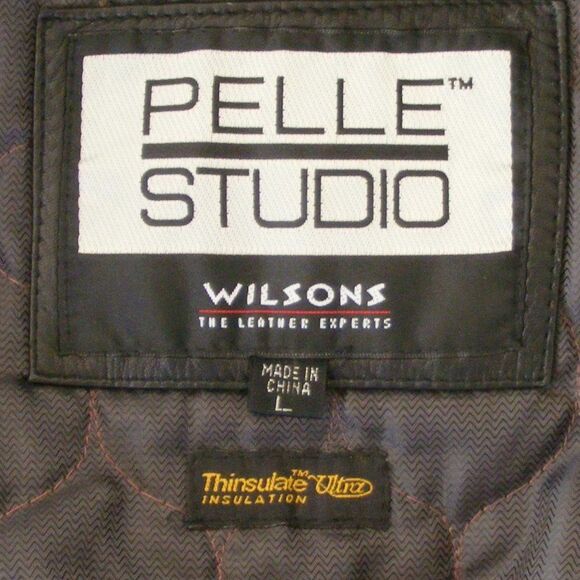 PELLE STUDIO/Wilson Leather Jacket, L, Black, Thinsulate Lined, Lined, Zipper - Picture 12 of 13